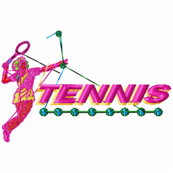 Tennis Embroidery Design 9